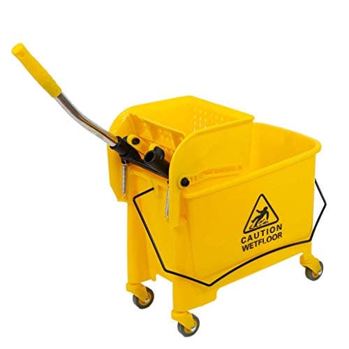 Industrial Mop Bucket with Wringer, 5.28 Gallon Commercial Janitorial Cart for Business, Mop Bucket and Side Wringer Combo with Wheels for Home and Restaurant 8