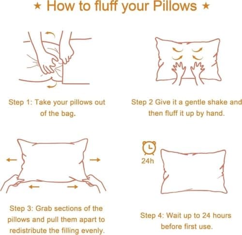 Acteb Ultra Thin Flat Soft Bed Pillows King Size Set of 2 Pack for Sleeping 20"x36", Hypoallergenic Skin Friendly Machine Washable 6