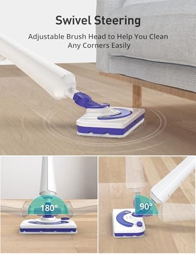 Professional Steam Mop Cleaner, 1300W Floor Steamer with Detergent Chamber, 25S Heat Up, Lightweight Steamer for Cleaning with 2 Washable Pads 6