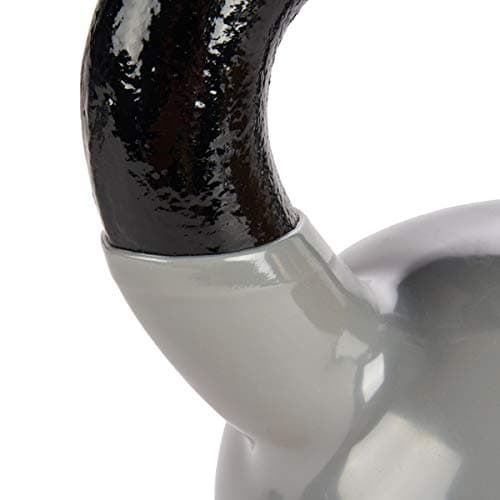 Victor Fitness 20 lb Solid Cast Iron Vinyl Coated Silver Kettlebell with Wide Easy-to-Grip Handle. Great for Weight Training, Crossfit, Squats, and Kettlebell Swings 5