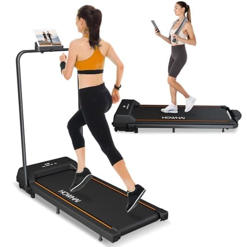 HOWHAI Treadmill, Walking Pad, Treadmills for Home Foldable with Handle Bar, 6.2 MPH Running Treadmill with Remote Control and LED Display, Running Machine for Home Office Use (300lbs Capacity)