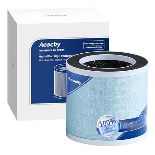 Air Filter for AEOCKY Model Pandora-Pro, 5-in-1 Filter with Washable Pre-Filter, for Pollen Wildfire Smoke Dust Pet Dander Odor and Household Pollutants