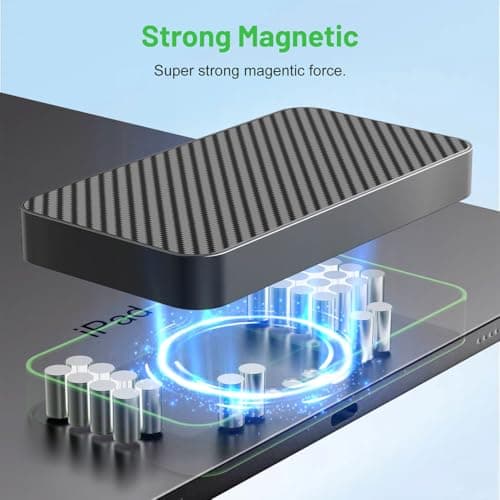 Magnetic Wireless Charger for iPad Pro 11 (1st/2nd/3rd/4th) & iPad Air 11 (M2/M3) & iPad Air 10.9 (4th/5th), 18W Fast Charging Smart Connector Alloy Wireless Charging Pad with USB-C Cord Cable 8