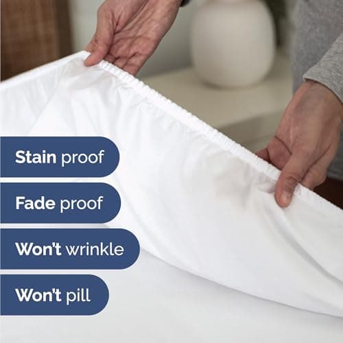 Bulk Case Pack of 20 Fitted Sheets - (20) Twin Size Fitted Sheets with Deep Pockets - Wholesale Bulk Bedding for Hotels, Spas & Airbnbs - Breathable & Cooling - Soft and Wrinkle Free - (Twin, White) 8
