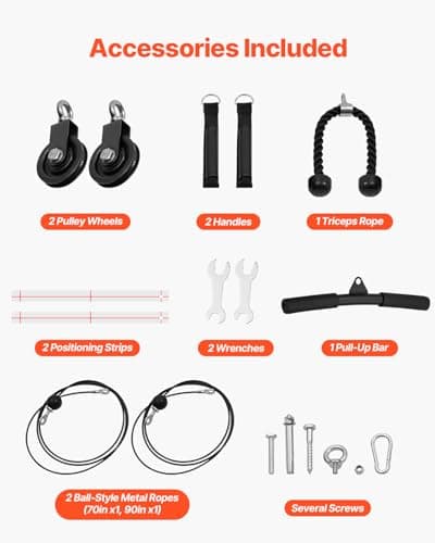 VEVOR Pull Up Bar, Multi-Grip Wall Mounted Pull Ups, 50 in Width Multifunctional Chin Up Training Station, Heavy Duty Steel Upper Body Workout Bars with LAT Pulldown Attachments, 440 lbs, for Home Gym 6