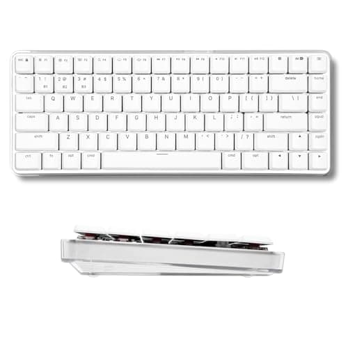 Macally Wireless Mechanical Keyboard for Mac | Compatible Bluetooth Apple Keyboard (75% Size, Blue Tactile Switches) Compact, Multi Device, Backlit for MacBook Pro/Air, iMac, Mac mini/Pro