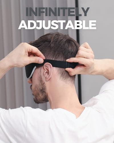 MZOO Luxury Sleep Mask for Back, Side Sleeper, Complete Light Blocking Sleeping Eye Mask Night Blindfold, 3D Zero Pressure & Spacious for Lash Extensions, Breathable Soft Eye Cover Flight Nap Travel 6