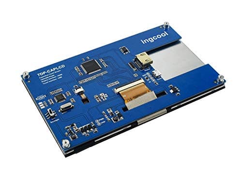 Ingcool 7 inch HDMI LCD 1024x600 Resolution Capacitive Touch Screen IPS Display Module Compatible with Raspberry Pi 4 3 2 1 B B+ A+, PC, Supports Windows 10/8.1/8 / 7 6