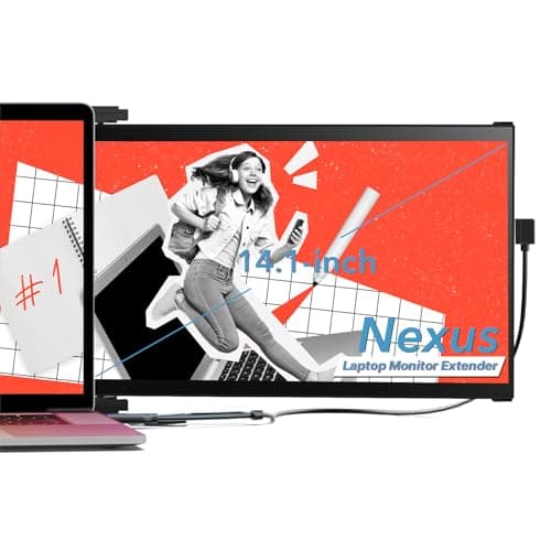 New Mobile Pixels Nexus 14.1'' FHD 1080P Laptop Screen Extender, USB Type-C/USBA/HDMI Travel Monitor, Portable Monitor for 14'' to 17“ Laptops, Compatible with macOS/Windows/Android/Switch