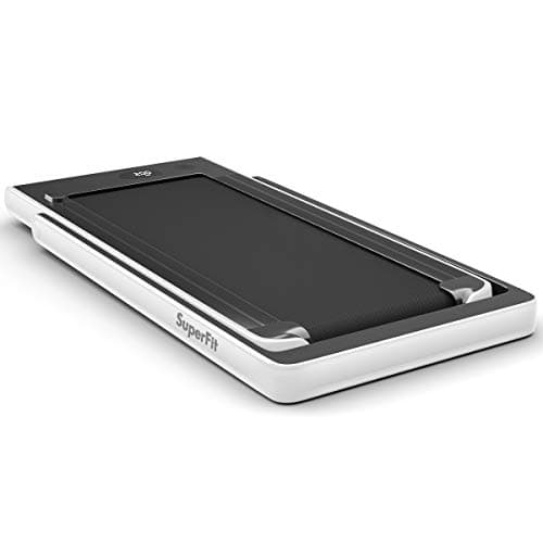 GYMAX Walking Pad, 2.25HP Dual Display Foldable Treadmill for Home with Remote/Smart App Control, Portable Compact Treadmill for Office Under Desk, Folding Running Machine for Small Spaces (White) 8