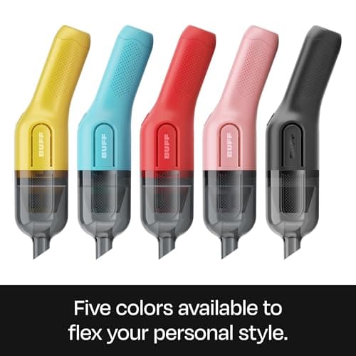 BUFF Cordless Handheld Vacuum, Rechargeable Car Vacuum Cleaner with Combo Crevice and Brush Tool Included, for Home, Office, Car, Pets - Pink 8