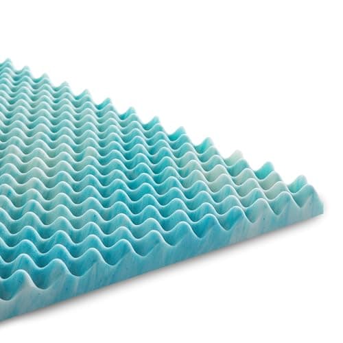 Linenspa 3 Inch Gel Memory Foam Mattress Topper – Egg Crate Style, Reversible for two feels – Promotes Airflow & Relieves Pressure Points – Twin XL 9