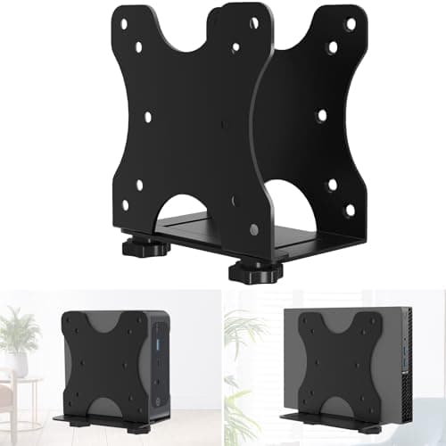 Adjustable Thin Client Mini PC Mount Bracket, Mini PC Vesa Mount, Under Desk Mount, Wall Mount and Attached to Monitor Arm Mount for NUC, Dell, HP, Mac mini, Cable Boxes, Wi-Fi Routers and Small CPUs