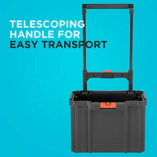 beyond by BLACK+DECKER BLACK+DECKER BDST60500APB Stackable Storage System - 3 Piece Set (Small, Deep Toolbox, and Rolling Tote) 7