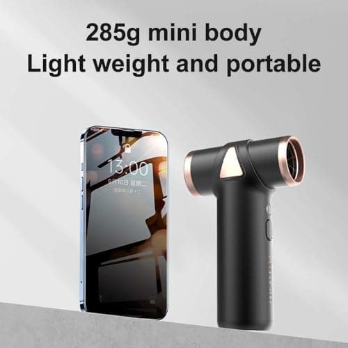 Concare Cordless Hair Dryer No Hot Air, Mini Blow Dryer, Aluminum Air Duster Keyboard Cleaner for Computer Keyboard Electronics Cleaning, Outdoor Hiking, Camping, Air Cushion Inflation 6