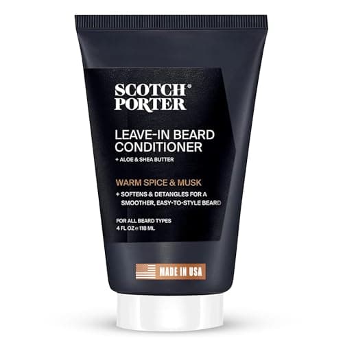 Scotch Porter Restorative Leave-In Beard Conditioner – Deep Conditioning Softener with Lightweight Feel, Reduces Frizz & Provides Long-lasting Hydration & Shine to Dull, Dry, Coarse Beards – 4 oz.