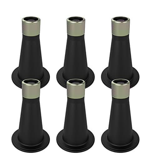 IRONDIY 6 Pcs Bed Frame Feet,Feet for Replace Wheels,Risers for Bed Frame,Prevent Sliding Plastic Reinforced Bed Risers,Fits Over a Standard Bed Foot