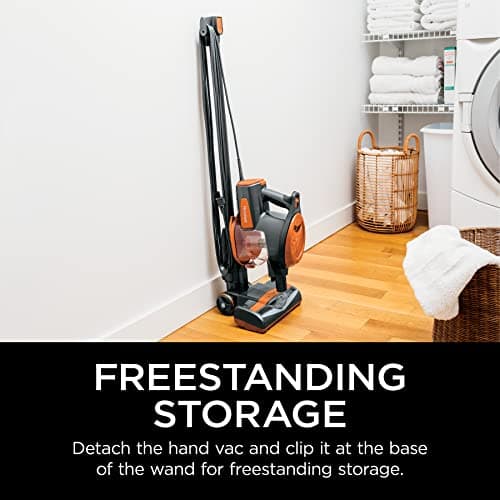 Shark Rocket Ultra-Light Corded Bagless Vacuum for Carpet and Hard Floor Cleaning with Swivel Steering (HV301), Gray/Orange 8