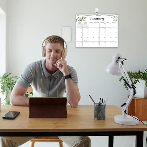 Wall Calendar 2026-2027, 18 Monthly Calendar 2026-2027 from Jan 2026 until Jun 2027, Hanging Wall Calendar 2026, 14" X 11", Large Blocks with Julian Dates for Home School Office Simple Organizing 6