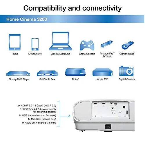 Epson Home Cinema 3200 4K PRO-UHD 3-Chip Projector with HDR 5