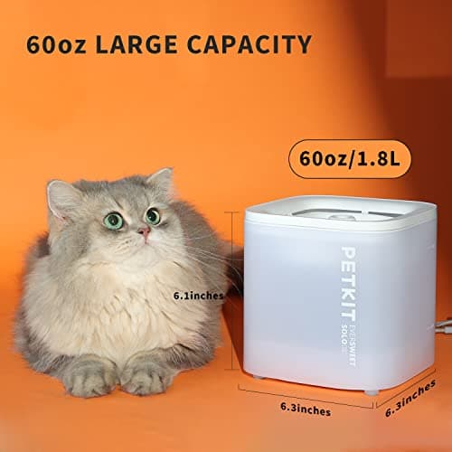 PETKIT New Cat Water Fountain with Wireless Pump, Ultra Quiet 65oz/1.85L Pet Water Fountain for Cats and Dogs Inside, Detachable Design Easy to Clean and Assemble, Filters Included 7