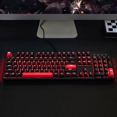 LEMOKEY X3 Wired Mechanical Gaming Keyboard, 100% Layout with QMK/VIA Programmable Keyboard, Red Switch，Red Backlit for Windows 5