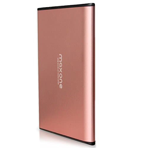 Maxone 500GB Ultra Slim Portable External Hard Drive HDD USB 3.0 Compatible with PC, Laptop - Rose Pink