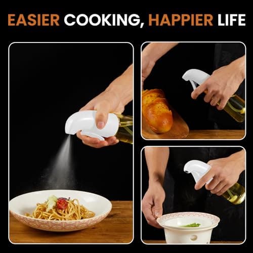 Deziggur Oil Sprayer for Cooking, Olive Oil Sprayer Mister, Olive Oil Spray Bottle for Cooking, Salads, BBQs and More (White) 5