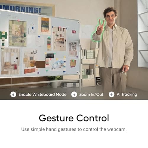 Insta360 Link 2 - PTZ 4K Webcam for PC/Mac, 1/2" Sensor, AI Tracking, HDR, AI Noise-Canceling Mic, Gesture Control for Streaming, Video Calls, Gaming, Works with Zoom, Teams, Twitch 7