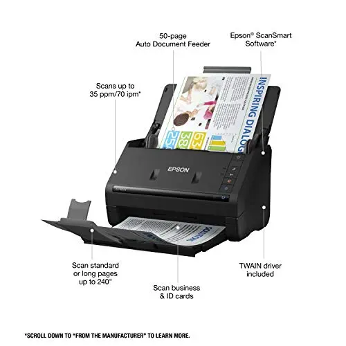 Epson Workforce ES-400 II Color Duplex Desktop Document Scanner for PC and Mac with Auto Doc Feeder (ADF), Image Adjustment Tools 10