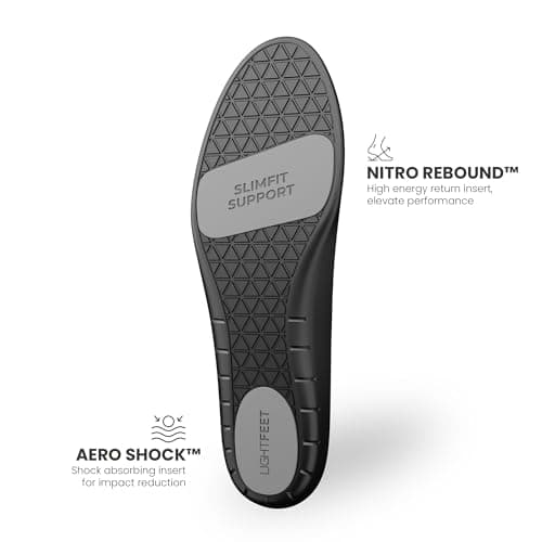 Lightfeet Slimfit Support Insoles: Optimal Support, Fit, & Comfort for Slim-Fit Shoes | Designed by Australian Podiatrists | Boost Muscle Efficiency, Reduce Joint Stress & Impact – M 8