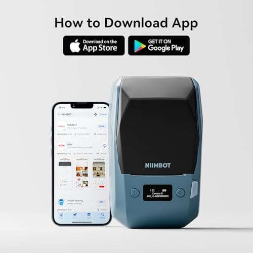 NIIMBOT M2 Thermal Transfer 2Inch Bluetooth Label Maker Smart Printing Sticker Printer Rechargeable for Office Small Business School Home Cable Storage, Compatible with Phones & PC 8