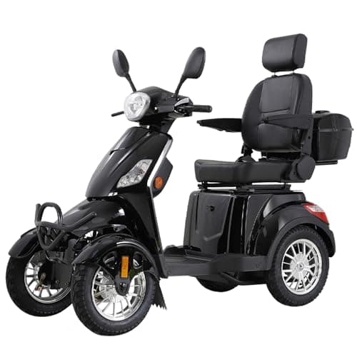 Mobility Scooter，Electric Mobility Scooter，Mobility Scooters for Adults，Heavy-Duty 4 Wheel Mobility Scooters,4 Wheel Scooter，Powered Mobility Scooters，All Terrain Mobility Scooter， (xl4l-black)