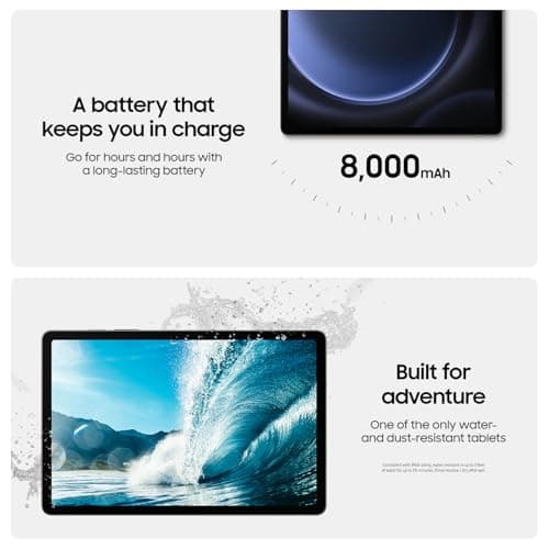 Samsung Galaxy Tab S9 FE 10.9” 256GB WiFi Android Tablet, Large Display, Long Battery Life, Powerful Processor, S Pen, 8MP Camera, Lightweight Durable Design,Expandable Storage,US Version, 2023,Gray 4