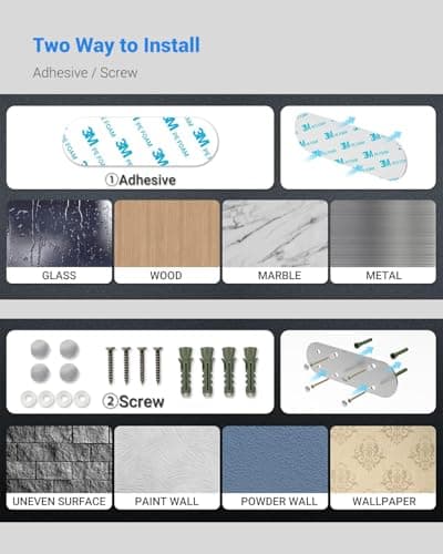 Paper Towel Holder Under Cabinet, One-Handed Tear, Wall Mount, Adhesive, Silver, Paper Roll Holder with Ratchet Mechanism for Kitchen Bathroom Farmhouse Essentials Decor Accessories 6