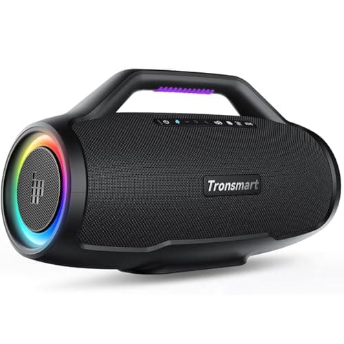 Tronsmart Bang Max Portable Bluetooth Speaker, 130W Powerful Loud Speaker with Deep Bass, Party Sync, IPX6 Waterproof, 24H Playtime,Customized EQ & Light Show,Portable Speakers with Handle for Outdoor