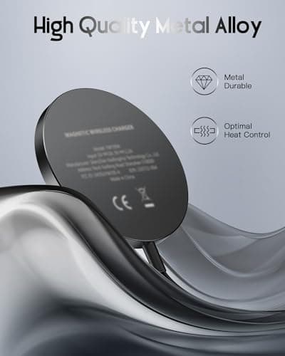for Mag-Safe Charger, Magnetic Wireless Charger Made for iPhone 17/17 Pro/17 Pro Max/Air/16/15/14/13/12 Series, Mag Safe Charging Pad for AirPods Pro 3 2 (Black) 6