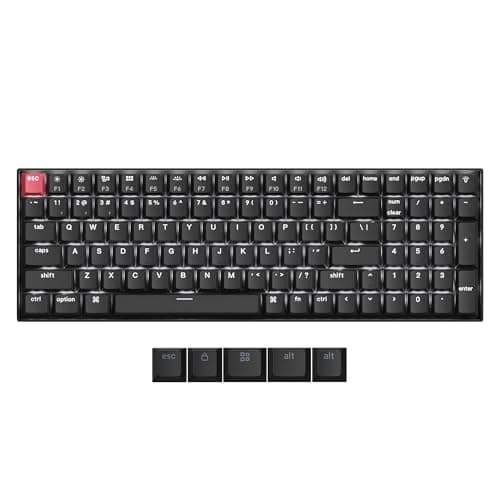 Keychron K4 QMK Wireless Custom Mechanical Keyboard, 96% Layout Bluetooth/USB-C Programmable, White Backlit Super Banana Switch NKRO Gaming Keyboard for Mac/Windows/Gamers, Version 3