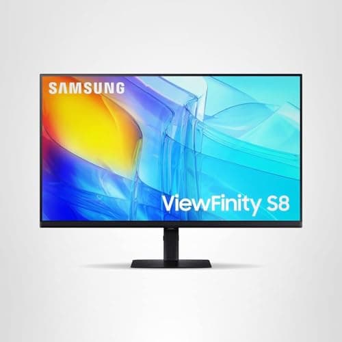 SAMSUNG 27" ViewFinity S8 (S80D) Series 4K UHD High Resolution Computer Monitor, HDR10, Multiple Ports w/ HDMI, DisplayPort, USB-A, Height Adjustable Stand, LS27D806EANXGO, 2024, 3Yr Warranty 9
