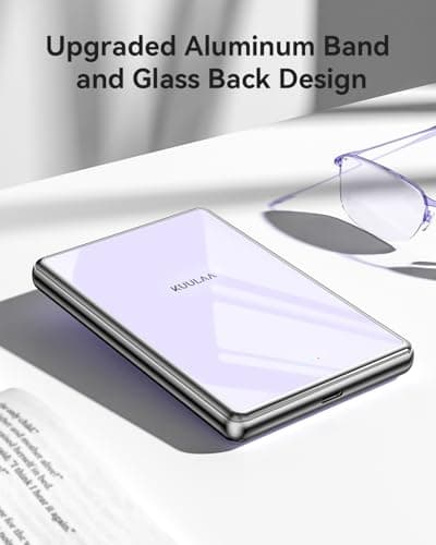 Kuulaa 10000mAh Magsafe Power Bank Ultra Slim 0.53'' Magnetic Wireless Portable Charger with USB-C Output, 20W PD Fast Charging for iPhone 16/15/14/13/12 Series, Tempered Glass Design 7