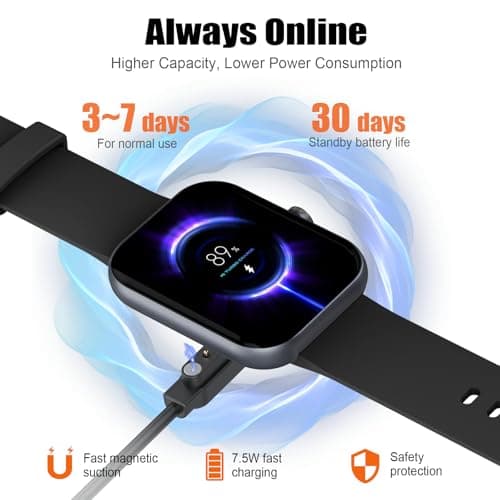 Smart Watch for Men Women, 1.96" Fitness Tracker Running Watch (Answer/Make Call), IP68 Waterproof, Pedometer, Sleep/Step/Activity/Heart Rate Monitor, 110+ Sport Modes Smartwatch for Adroid iOS Phone 9