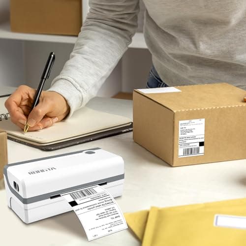 Rongta Bluetooth Thermal Shipping Label Printer, Wireless 4x6 Label Sticker Printer for Shipping Packages, Support Android, iPhone, Widely Used for Amazon, Ebay, Shopify, Etsy, UPS 7