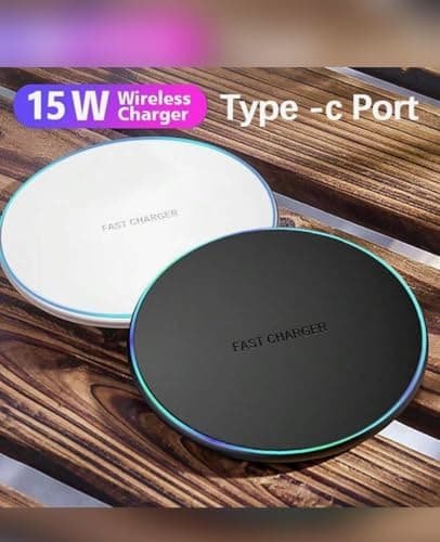 White Wireless Charger 50W Max Fast Wireless Charging Pad Compatible with iPhone 16/15/14/13/SE/12/11 Pro/XS Series, Samsung Galaxy S24/S23/S22 Series - Charging Cable Included. 2