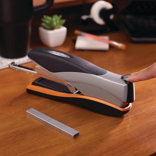 Swingline Stapler, 40 Sheet Capacity, Optima 40, Jam Free, Reduced Effort, Soft Grip, Metal, Orange and Gray (87845) 5