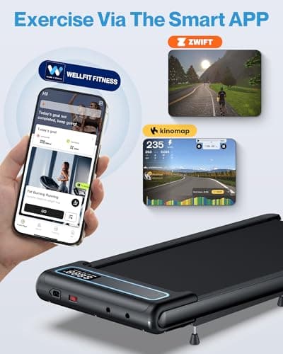 10% Incline Under Desk Walking Pad, 2.5HP Low Noise Treadmill for Home Office Apartment, 3 in 1 Lightweight Running Machine for Small Space, Works with Apps & Mute Remote Control, No Installation 6