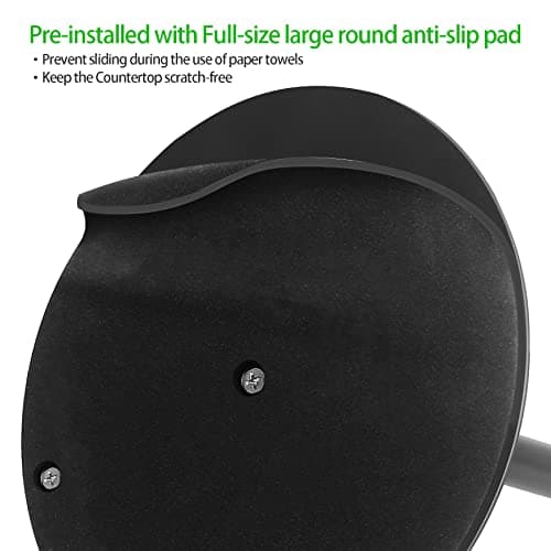 Paper Towel Holder Countertop, OBODING, Black Kitchen Paper Towel Holder Stand for Kitchen and Bathroom Organization, Stainless Steel Paper Towel Holders for Standard and Large Rolls (Matte Black) 6