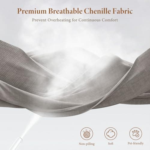 Vesgantti 86.6" Cloud Couch for Living Room, Modern 3 Seater Sailboat Sofa with Deep Seat, Comfy Chenille Upholstered Boneless Couch with Curved Armrest, No Assembly Required, Light Grey 6