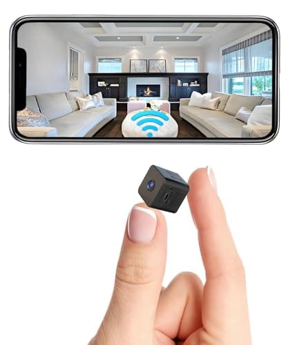 Sunggo Wireless Hidden Camera, HD Mini spy Camera for Office& Home Security Small Hidden Camera with Night Vision Compatible with iOS & Android (X-Small)