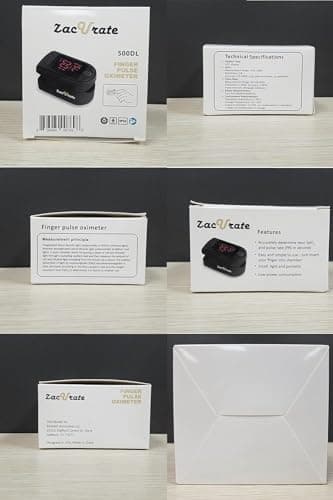 Zacurate Pro Series 500DL Fingertip Pulse Oximeter Blood Oxygen Saturation Monitor with Silicone Cover, Batteries and Lanyard (Royal Black) 6