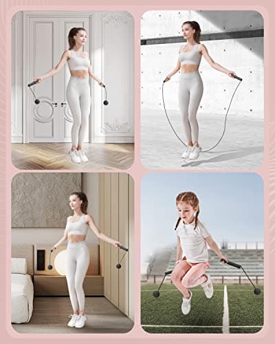 YOTTOY Cordless Jump Rope with Counter - Ropeless Rope 2 In 1 with Large Cordless Ball-Weighted Jump Rope for Women with LCD Display (Black) 9